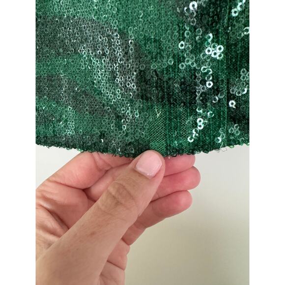 The Wolf Gang Brillo Sequin Mini Dress Green Medium - Picture 7 of 10